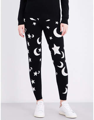 Chinti and Parker Midnight Sky skinny cashmere jogging bottoms