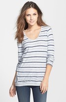 Thumbnail for your product : Velvet by Graham & Spencer Velvet Long Sleeve Marble Stripe Sweater