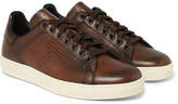 Thumbnail for your product : Tom Ford Burnished-Leather Sneakers