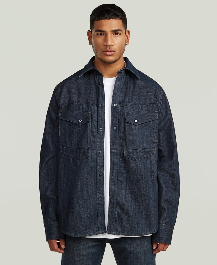 G Star Men's Dakota Regular Collared Overshirt