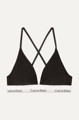 Calvin Klein Underwear Modern Cotton Stretch Cotton-blend Soft-cup Bra