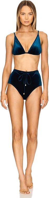 Tallow Velvet Triangle Bikini