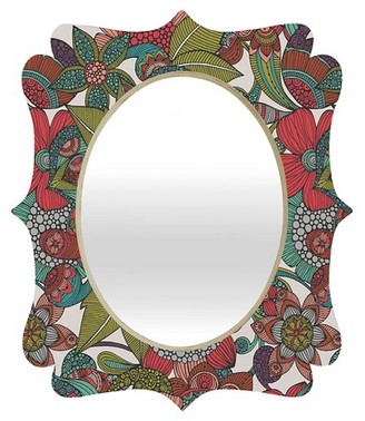 Deny Designs Oval Decorative Wall Mirror Multi-Colored