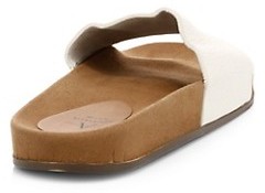 Aquatalia Percy Leather Slide Sandals