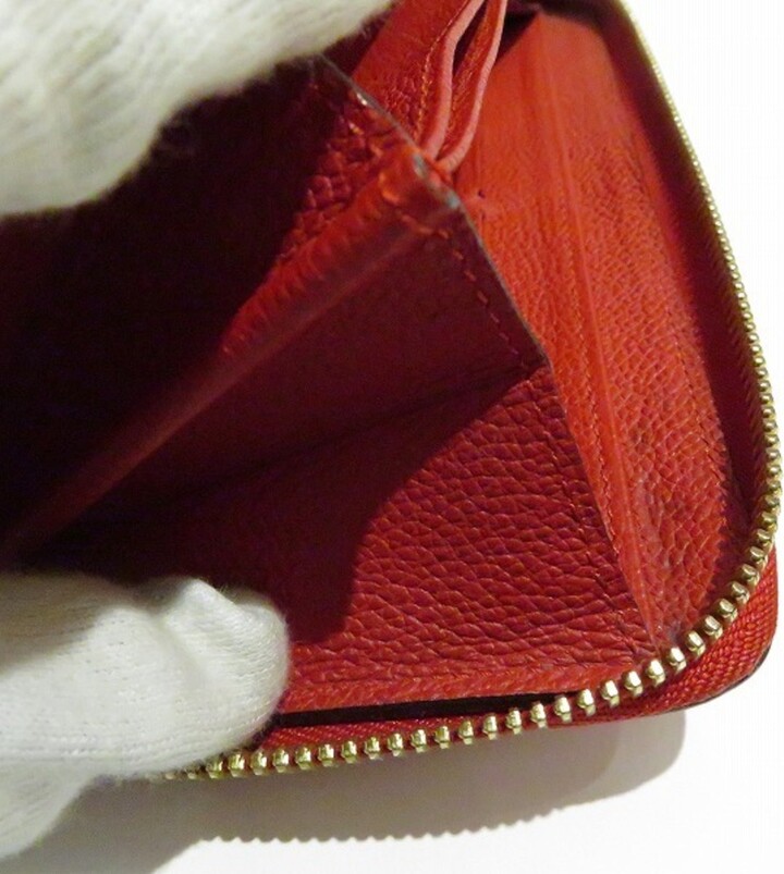 Louis Vuitton Zippy Wallet Red Leather Wallet (Pre-Owned) - ShopStyle