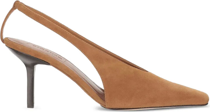 ARMARIUM Evelina square-toe suede pumps