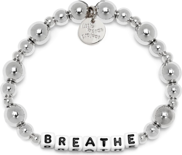Little Words Project Breathe Beaded Stretch Bracelet