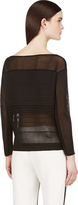 Thumbnail for your product : Helmut Lang Black Semi-Sheer Linear Degrade Sweater