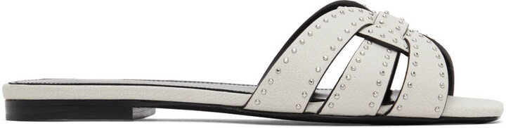 Saint Laurent White Women's Sandals | Shop the world's largest 
