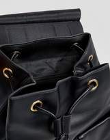 Thumbnail for your product : Glamorous Simple Foldover Backpack With Ring Detail