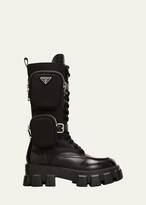 Thumbnail for your product : Prada Monolith Dual-Pouch Tall Combat Boots