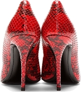 Thumbnail for your product : Giuseppe Zanotti Red Snakeskin Yvette Pumps
