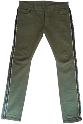 Balmain Green Cotton - elasthane Jeans