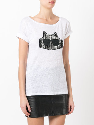 Karl Lagerfeld Paris D2 T-shirt - women - Linen/Flax - M