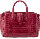 Thumbnail for your product : Nancy Gonzalez Cristina Medium Center-Zip Crocodile Tote Bag, Pink