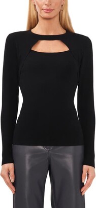 Halogen Front Cutout Sweater