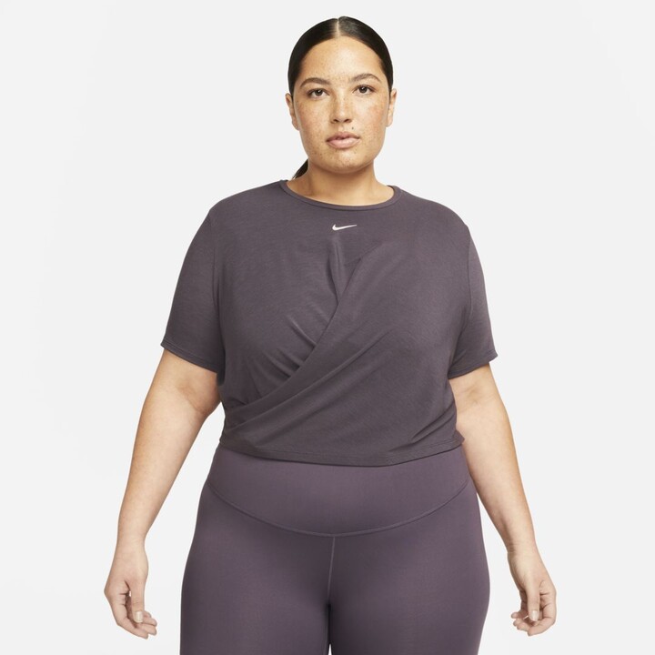 Nike Dri-FIT One Luxe Women's Standard Fit Short-Sleeve Twist Top -  ShopStyle