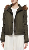 Thumbnail for your product : Vince Fur-Trim Hooded Anorak