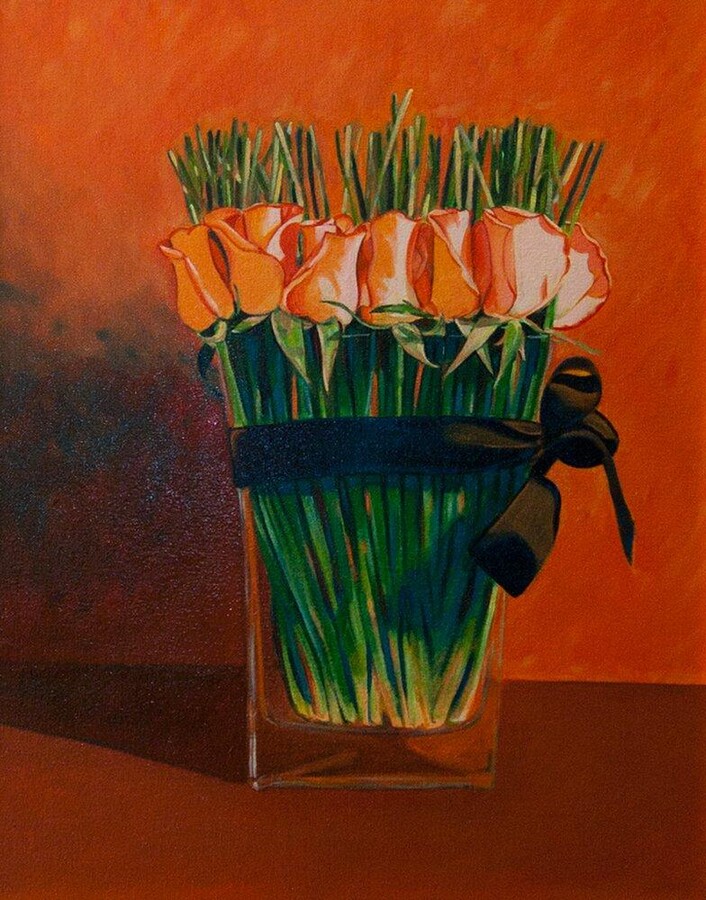 Dwayne Wolff, Safeway Bouquet, Painting, Oil on Canvas, 2012