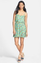 Thumbnail for your product : Everly Floral Print Strap Detail Skater Dress (Juniors)