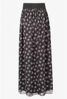 Thumbnail for your product : Select Fashion Fashion Womens Black Spriggy Corset Belt Maxi Skirt - size 8