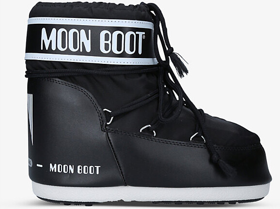 Moon Boot Womens Black Icon Low 2 Lace-Up Nylon Snow Boots Eur 35 / 2 Uk Women