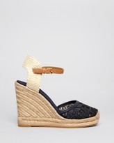 Thumbnail for your product : Tory Burch Platform Wedge Espadrille Sandals - Lucia Lace