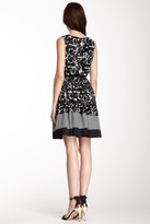 Thumbnail for your product : Taylor Voile Print Fit & Flare Dress