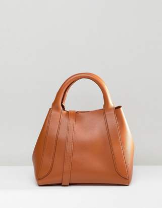 ASOS DESIGN mini tuck side bonded shopper bag