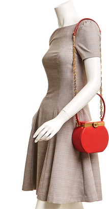 Versace Round Conglobo Leather Shoulder Bag
