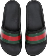 Thumbnail for your product : Gucci Pursuit Treck Web rubber slide sandals