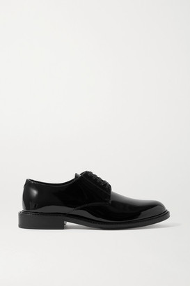 black patent leather brogues womens