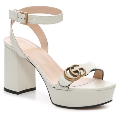 gucci white platform heels
