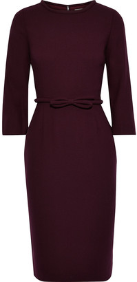 Goat Harriet Bow-detailed Wool-crepe Dress