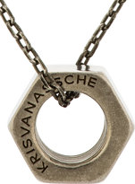 Thumbnail for your product : Kris Van Assche Krisvanassche Silver Bolt Necklace