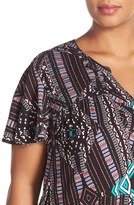 Thumbnail for your product : Daniel Rainn Plus Size Women's Print Knit Flutter Sleeve Top