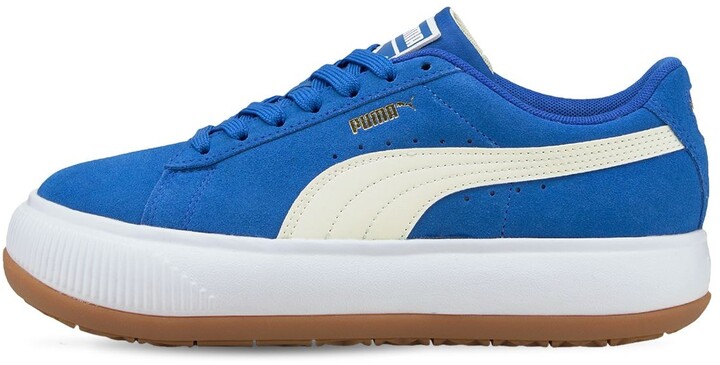 puma suede blue shoes