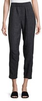 Thumbnail for your product : Eileen Fisher Washed Délavé Linen Cropped Pants, Denim, Plus Size