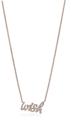 Tiffany & Co. Paloma's Graffiti wish pendant in 18k rose gold with diamonds