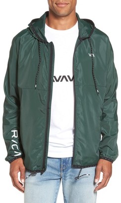 RVCA Men's Hexstop Ii Water Repellent Hooded Jacket