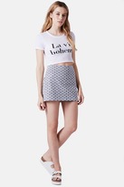 Thumbnail for your product : Topshop Embroidered Gingham Pelmet Skirt