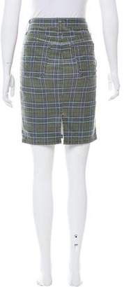 Current/Elliott Plaid Pencil Skirt