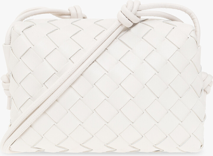 Bottega Veneta Mini Loop White Leather Shoulder Bag New