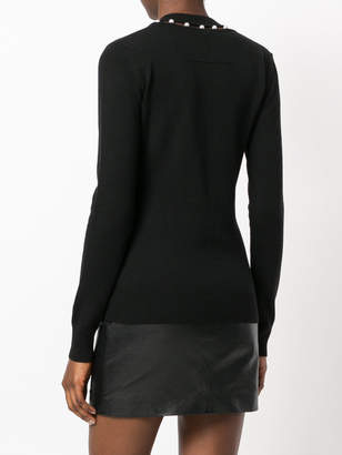 Givenchy pearl V-neck sweater