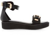 Thumbnail for your product : New Look Black Chunky Buckle Ankle Strap Flatform Sandals