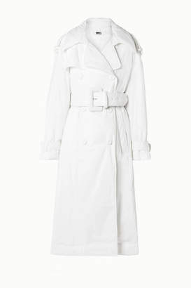 MM6 MAISON MARGIELA Oversized Padded Cotton Trench Coat - White
