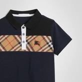 Thumbnail for your product : Burberry Vintage Check Panel Cotton Polo Shirt