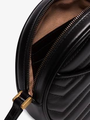 Gucci black GG Marmont round leather clutch bag