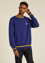 Thumbnail for your product : Paul Smith Men's Blue 'Happy' Cotton Sweatshirt