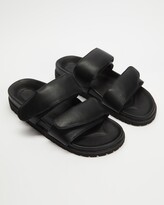 Thumbnail for your product : James Smith Women's Black Flat Sandals - Ponza Slides